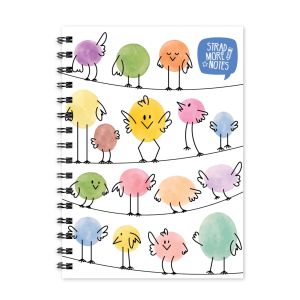 Stradmore Spiral Notebook DIY Quality Notebook with Double Loop Wire and plastic cover