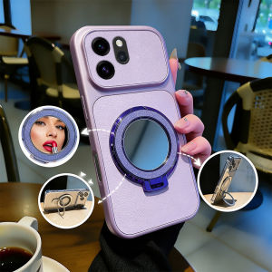 PBZZ Case for OPPO Reno 15 16 pro MAX reno15 Reno 16F 15F 5g phone casing Softcase Silicone shockproof Cover new design aesthetic cute purple Makeup mirror with holder for girls KNHZJ2