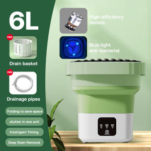 6L/8L/12L Washing Machine Mini Portable Automatic Integrated washing and leaching underwear special sterilization baby children type out travel essential tools Intelligent household appliance