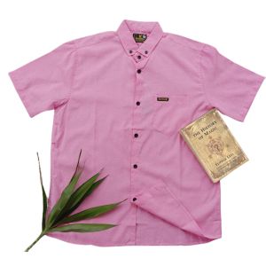 Kemeja Polos Pria Lengan Pendek Bahan Katun / Kasual / Formal / Kemeja Kantor / Kemeja Santai / Warna Lengkap / Harga Murah