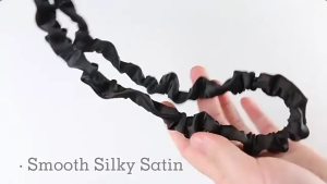 Elegant 3 Pieces Extras Large Satins Scrunchies Adjustable Sturdy Silk Hair Ties for Women and Girls Ponytail Holders