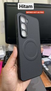 CASE INFINIX HOT 60 / 60I / 60 PRO SILIKON KULIT LEATHER CARBON RING MAGSAVE SOFT CASING HANDPHONE