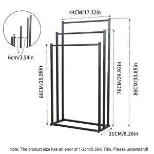 Nordic Metal Towel rack Bathroom towel hanger stand With multi-functional standing shelf For bathroombedroom/laundry 毛巾架