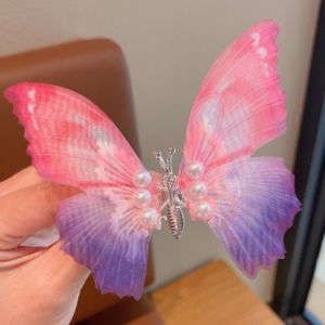 Klip Rambut Rama-Rama 🦋 Butterfly Pearl Moveable Wing Hair Clip Large Hair Pin Korean Style Headdress