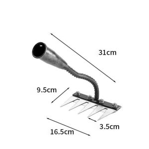 【1-3 Days Delivery】5/6/7/8 Tooth Weeding Hoe Rake Farm Tool Weeding ScarifierTools Tooth Nail Metal Harrow Gardening Weeding Tools