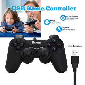 Wired USB Game Controller with Analog Digital 360° Rocker Vibration Game Joystick No Delay for Desktop Computer & Laptop / Working on PC Windows 7 8 10 and Plug & Play