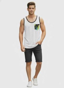 Sando stripe with pocket for adult fit to XL