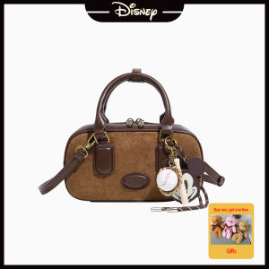 Disneys official authentic Mickey Mouse series brown versatile fashion retro style Boston bag