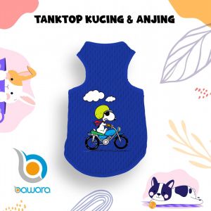 Tanktop Kucing Baju Kucing Model Tangtop Tengtop Pakaian Kucing Anjing Baju Kucing Pakaian Kostum anjing Kucing wawoye - Gambar Snoopy Riding