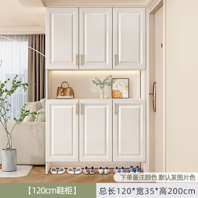 Shoe Cabinet Solid Wood Shoe Cabinet Home Entrance Cabinet Home Doorway Shoe Cabinet Can Sit Large Capacity Integrated Wall Vertical Storage Shoe Rack