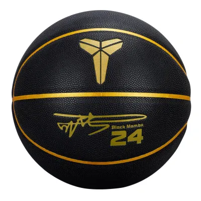 No.24 Gold-Purple Basketball Ball Size 7/6 Original PU Anti-Dust Wear-Resistant Non-Slip Durable Training Ball Indoor Outdoor For Kids Youth Adult Kobe Signature Bola Basketball