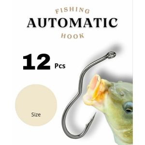 12PCS KAIL PANCING ANTI MOCEL FLIP HOOK KAIL PANCING OTOMATIS ISI 12PCS - SIZE12