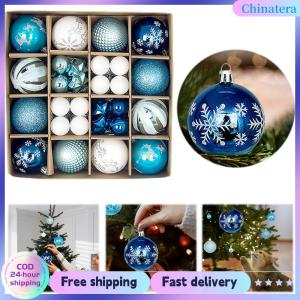 [Chinatera Flagship Store]44Pcs Christmas Ball Ornaments Xmas Decorative Hanging Ornaments Christmas Hanging Balls for Christmas Tree Decorations