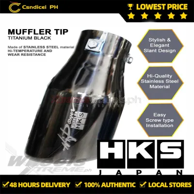 HKS JAPAN ORIGINAL 3.0 Fortuner / Hilux (FOR SUV AND PICK UP) TITANIUM MUFFLER TIP STAINLESS