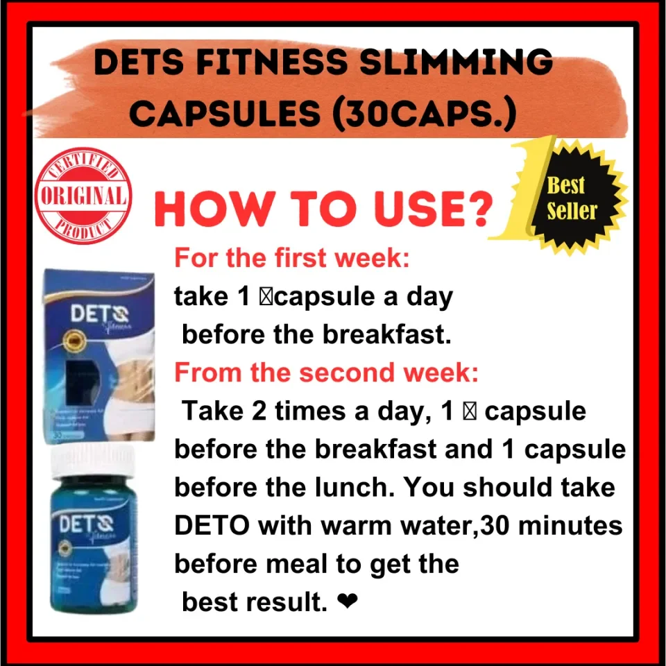 DETO Fitness Slimming Capsule (30 Capsules) Support Weight Loss and Enhance  Fat Metabolism. | Lazada PH