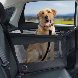 ~Ready Stock~ Car Seat Carrier For Pet | No More Hair On Car Seat | Breathable Mesh Waterproof Adjustable Strap for Car Headrest Small Pocket Washable Mat Collar Lock to Safety Belt Lock Carrier to Safety Belt Lock
