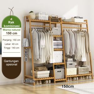 Rak Mantel/Stand Hanger kayu/Tempat Penyimpanan Serbaguna/Triangle Stand Hanger/Berdiri Rak pakaian
