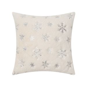 RGFV Snowflake Christmas Plush Pillowcase INS Style Square Cushion Cover Home Decor White Throw Pillowcover  Room/Office