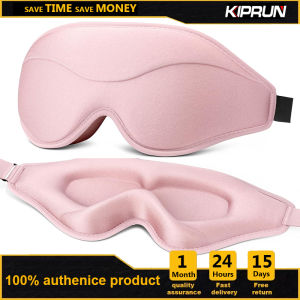KIPRUN 3D Eye Mask for Sleeping  Memory Foam Sleep Eye Mask  100% Light Blocking Sleep Mask  Ergonomic Zero Eye Pressure Blindfold Eyepatch Ultra Delicate Soft Skin Friendly Eye mask