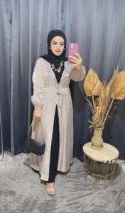 outher long shimmer model terbaru viral tangan balon lengan karet free belt