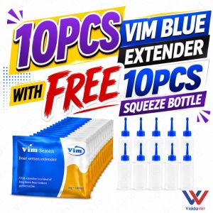 VIM Blue Extender 10PCS with Free 10PCS 100mL Squeeze Bottle for Pig Artificial Insemination