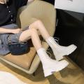 ✨READY STOCK✨Women's Boots Thick Bottom Chunky Heel Motorcycle Style Autumn Winter British Style Short Boots. 