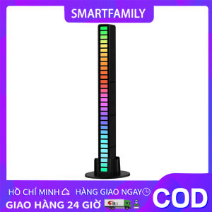 【Sản phẩm mới】Hà Nội-APP Thanh đèn Led RGB nháy theo nhạc cảm biến âm thanh siêu nhạy có chân đế trang trí bàn làm việc Đèn khí quyển ô tô ABC