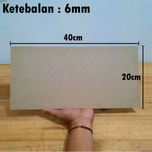 Papan Kayu MDF Polos Ukuran 20x40 Tebal 6mm Untuk Bahan Dekorasi Dinding