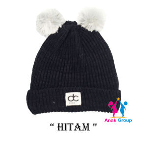 Kupluk bayi laki laki pompom dc kids lucu usia 0-5 tahun