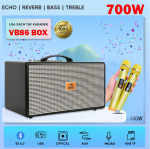 LOA KARAOKE XÁCH TAY VB86 BOX 2 Bass Siêu Trầm Trang Bị Tần Số UHF Khả Năng Bắt Tín Hiệu Nhanh Nhạy Âm Trầm Cực Mạnh Và Âm Thanh Sáng Tách Biệt Đến Từng Nốt NhạcChất Lượng Hoàn Hảo