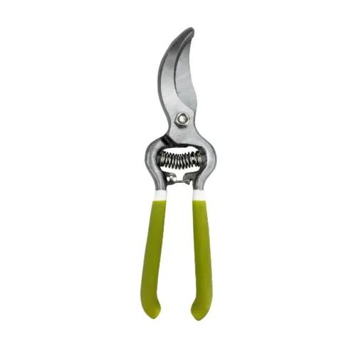 กรรไกรตัดกิ่งปากนกแก้ว 8 นิ้วสีเขียว ด้ามจับ PVC