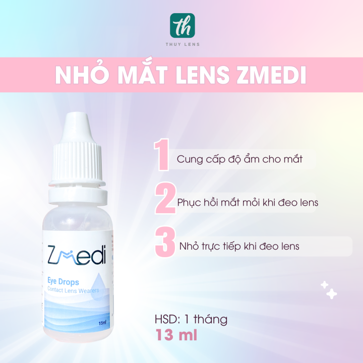 Nước nhỏ mắt lens Zmedi THÚY LENS giữ ẩm cho kính áp tròng 15ml | Lazada.vn