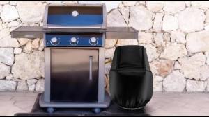Nuenen 2 Pcs 20lb Propane Tank Cover 600D Heavy Duty Waterproof Reliable Weather Resistant Black RV Gas Cylinder Cover for Outdoor Grill RV Trailer Travel Accessories
