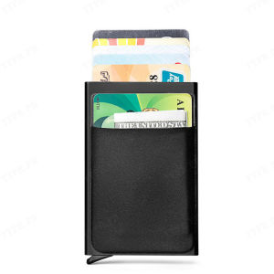 ttpr Aluminum Alloy Antimagnetic Brush Bank Card Case/Automatic Eject Card Case with Antitheft Brush
