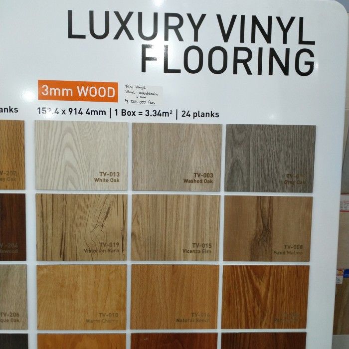 vinyl kayu Taco 3mm 152.4x914.4 3.34m2 box