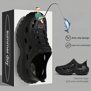 Korean Sandals for Men Non-slip EVA Outdoor Summer Beach Shoes Fashion Breathable Mens Casual Shoes