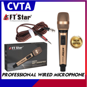 FT Star MP-5000PRO Wired Microphone - Professional Audio Equipment - Dynamic Design - Gold Finish - New Series - Boxed