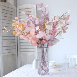 MMLUCK flowers artificial decor artificial plants home display flowers bouquet gift flowers for valentines Long Tropical eucalyptus branch Party Decoration Fake Leaves Fake Plants Artificial Eucalyptus Leaves Home Decor Fake Tropical Plants