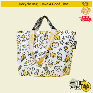 Beg Beli-Belah Kitar Semula / Rekaan Kucing / Recycle Shopping Eco Bag / Tote Bag Cute Cat Design