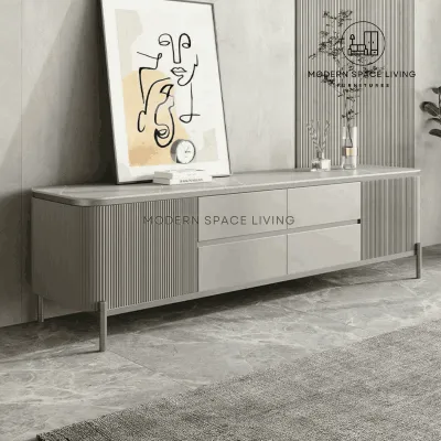 DEBRAH Modern Sintered Stone TV Console & Coffee Table [ETA 4-9 WEEKS]