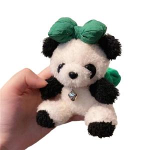 Versatile Panda Key Chain Multi functional Bag Pendant Charming Panda Car Ornament Plush Keychain for Panda Lovers Auto