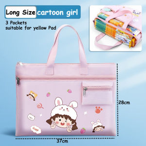 Kids Tote Bag Student Book Bag Large Capacity Handbag Waterproof Tote Bag for Yellow Pad 37*28cm