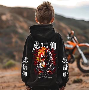 Sweater Hoodie Anak Laki Laki Samurai Jepang Usia 3-15 Tahun / Switer anak Cowok Anime Jepang Keren