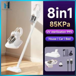 【Homelements】85000Pa Handheld Vacuum Cleaner with UVC Light Portable Mopping Machine USB Rechargeable Electric Sweeper for Bed Sofa