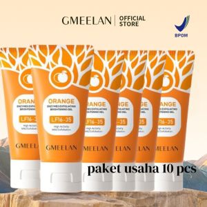 Bundling Paket Isi 10 Gmeelan Orange Exfoliating Gel |Exfoliating Wajah 50g Exfoliating Hanya Butuh Lima Menit  [nasa natural nusantara]