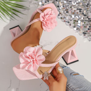 [Free Shipping] 2026 Summer New Large Size Elegant Thin Heel Floral Fashion High Heel Sandals