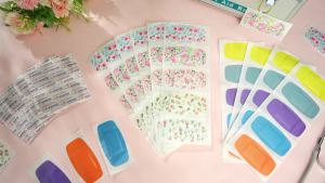 Sinmoe 100 Pcs Large Big Flexible Adhesive Bandages Wound Care Latex Free Fabric PE Bandages for Care and Protect Wounds 2 x 4 Inch(Brown)