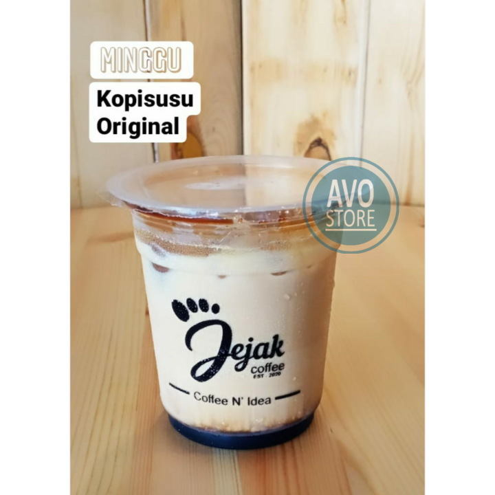 Cup PP Custom logo sablon ukuran 16 oz Datar cocok untuk jualan minuman