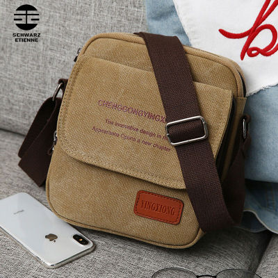 SCHWARZ ETIENNE⚡Free Shipping⚡ Men's shoulder bag canvas men's messenger small bag backpack casual sports bag fashion Korean style tide cross bag briefcase