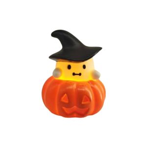 ZYJC LED Glowing Ghost Nightlight Button Cell Battery Operated Warm Light Spooky Tabletop Lamp Pumpkin Desk Light Smooth Surface Glowing Ghost Statue Bedside Nightstand